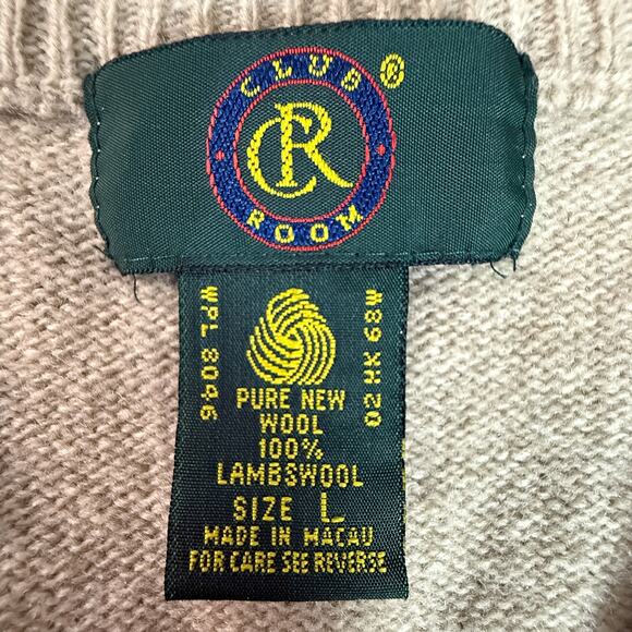 Rachel Craig 100% Pure New Wool Beige V-Neck Sweater Vest Large Made in Hawaii - Picture 3 of 4